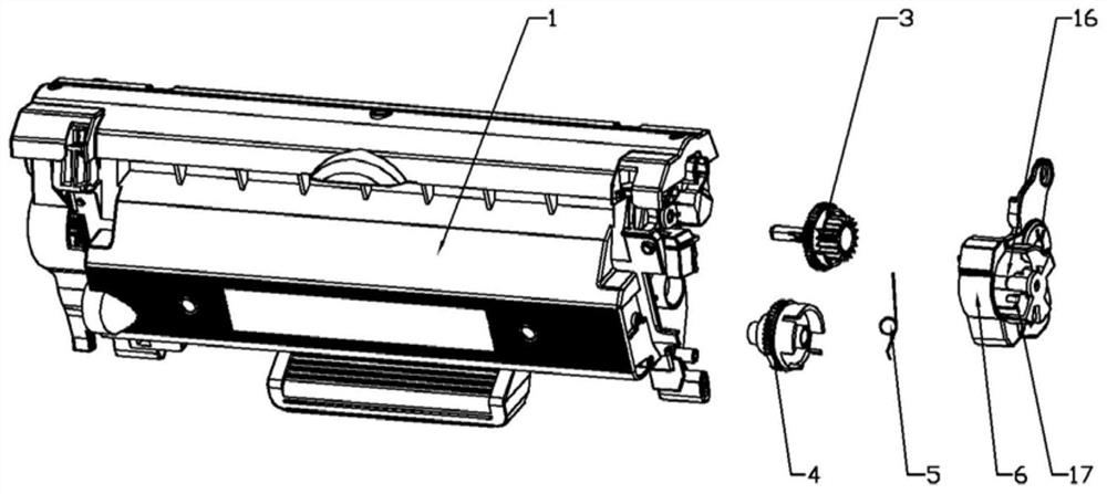 Toner cartridge with external reset structure