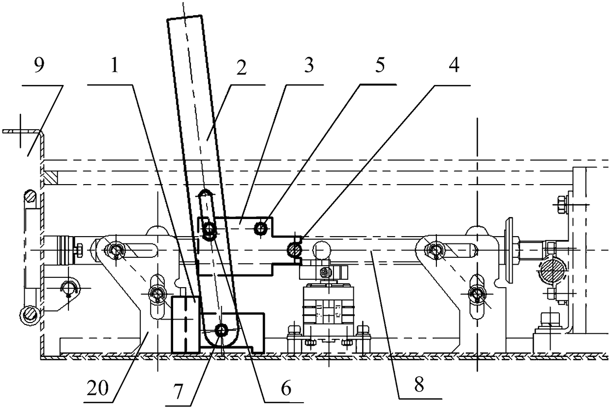 Hand-operated closing device and outdoor permanent magnetic circuit breaker