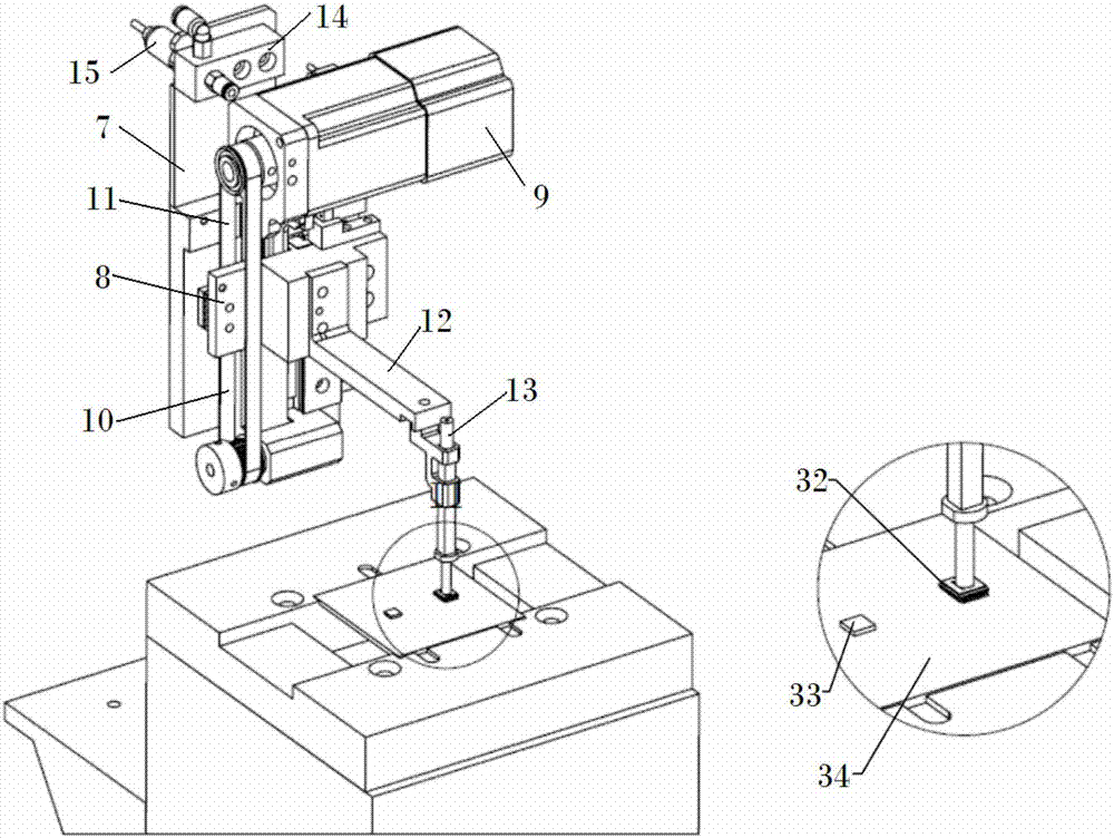 QFP chip appearance sampling inspection system based on PC controlling