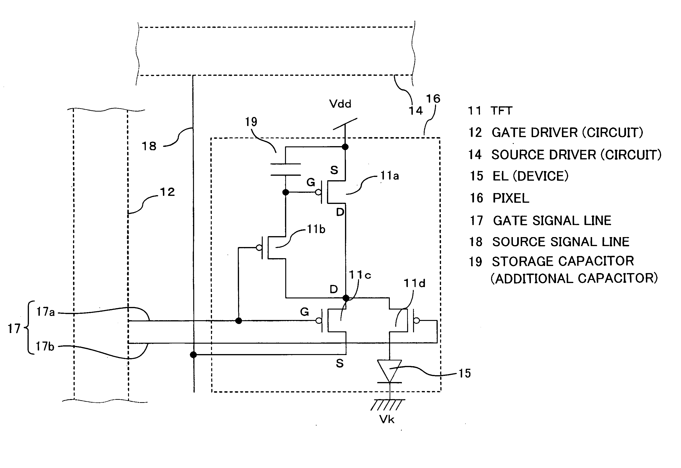 El display panel, its driving method, and el display apparatus