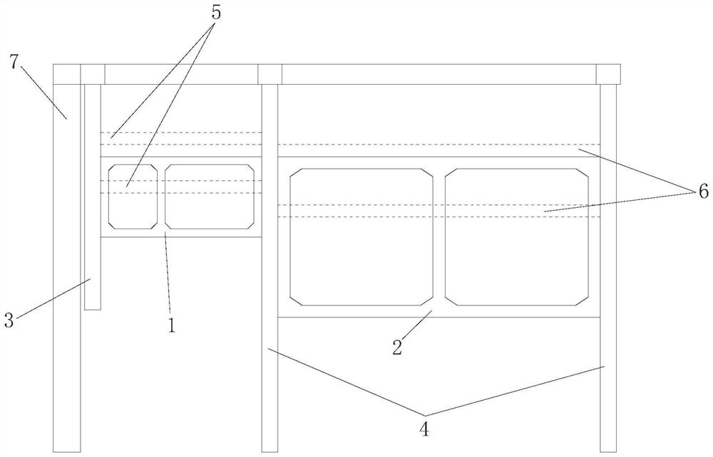 Construction method of enclosure system shared by cast-in-place pipe gallery and box type tunnel