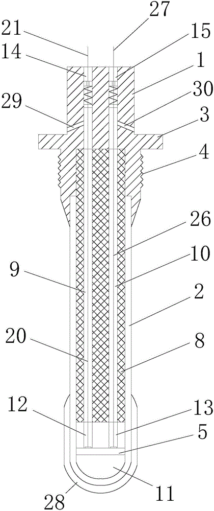 Plug-in vented temperature transducer