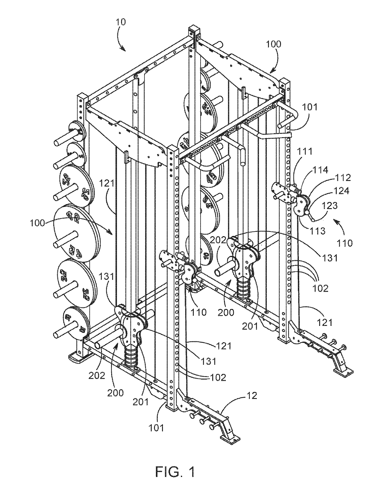 High-Low Pulley Rack System for Weight Machine