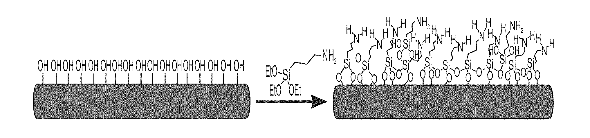 Functionalized nanostructures for detecting nitro-containing compounds