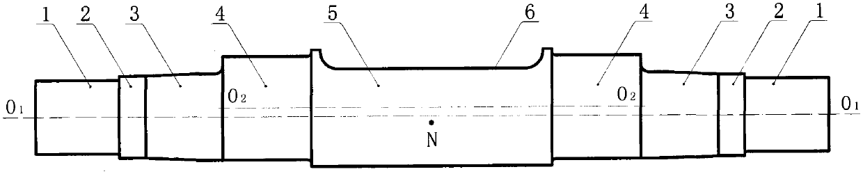 A planar self-balancing eccentric shaft for jaw crushers