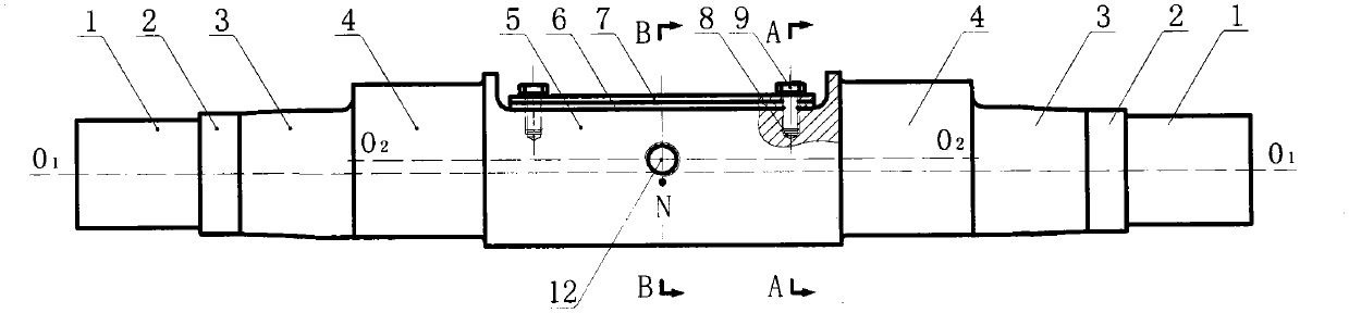 A planar self-balancing eccentric shaft for jaw crushers