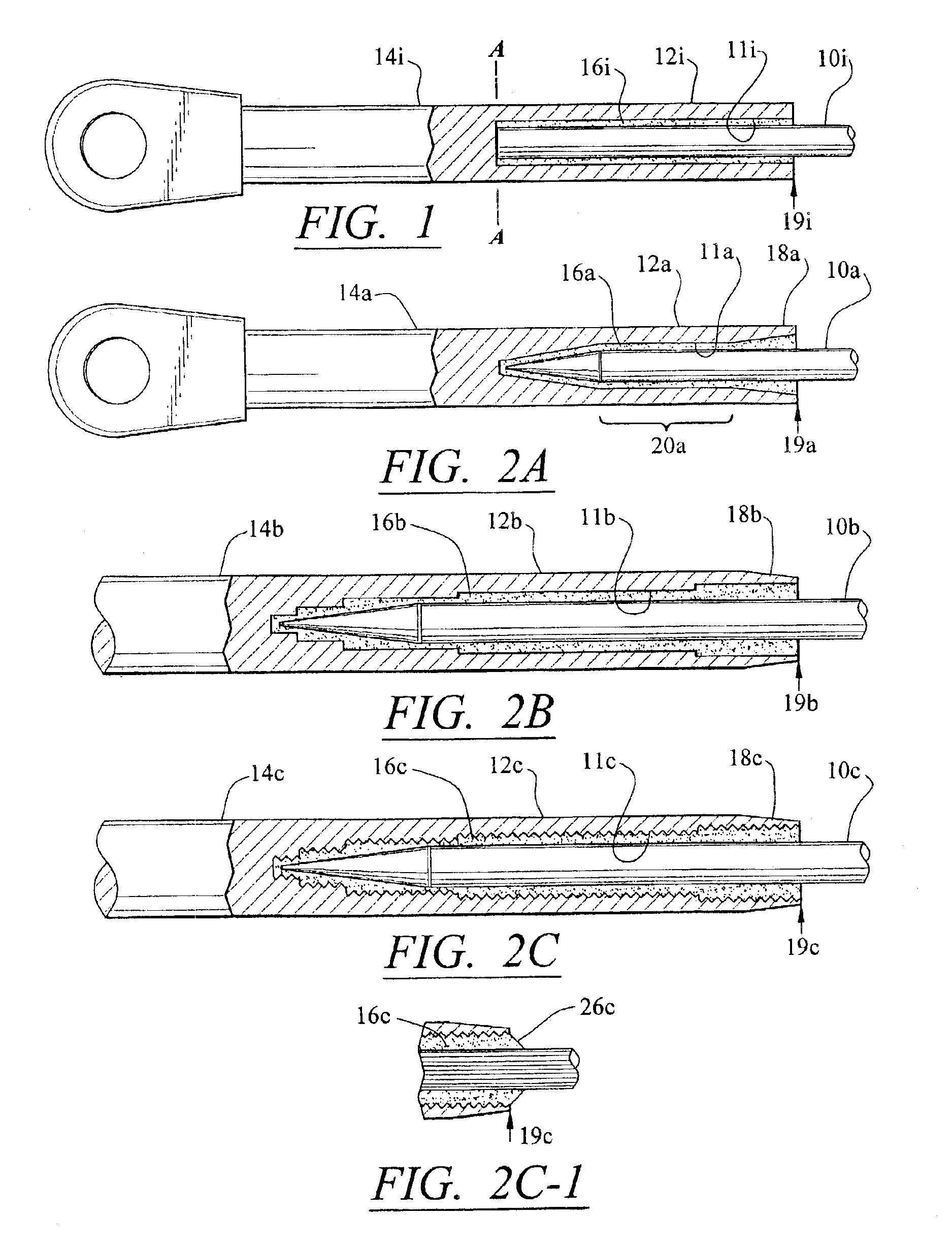 Composite tension rod terminal systems