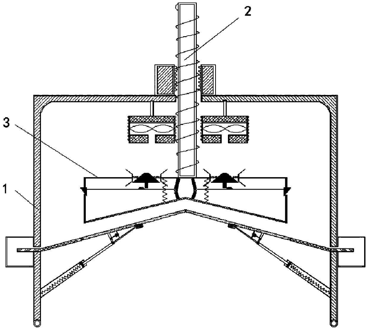 Saw dust collecting device for wood processing workshop