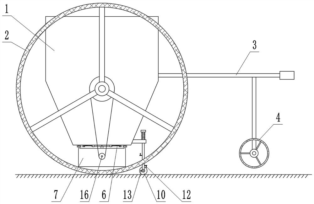 Self-adjusting road surface salt sprinkling device