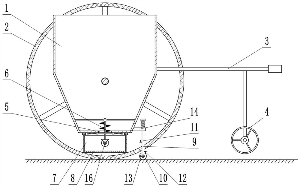 Self-adjusting road surface salt sprinkling device