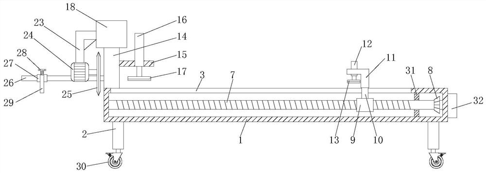 Automatic cutting device for building materials and using method thereof