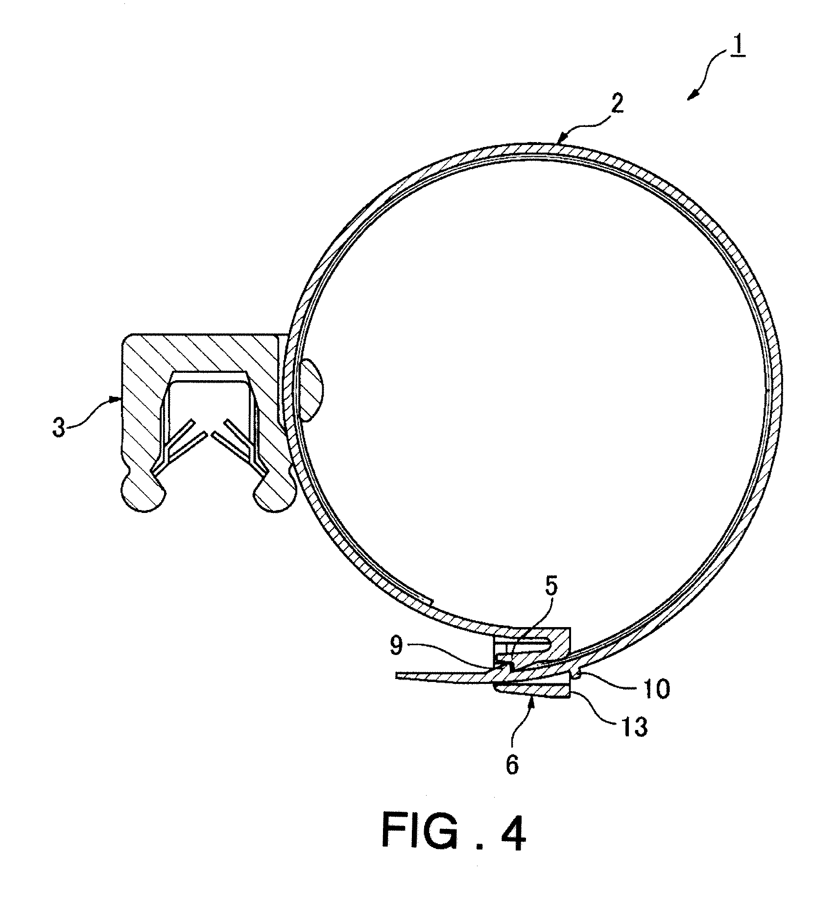 Band clamp for elongated member