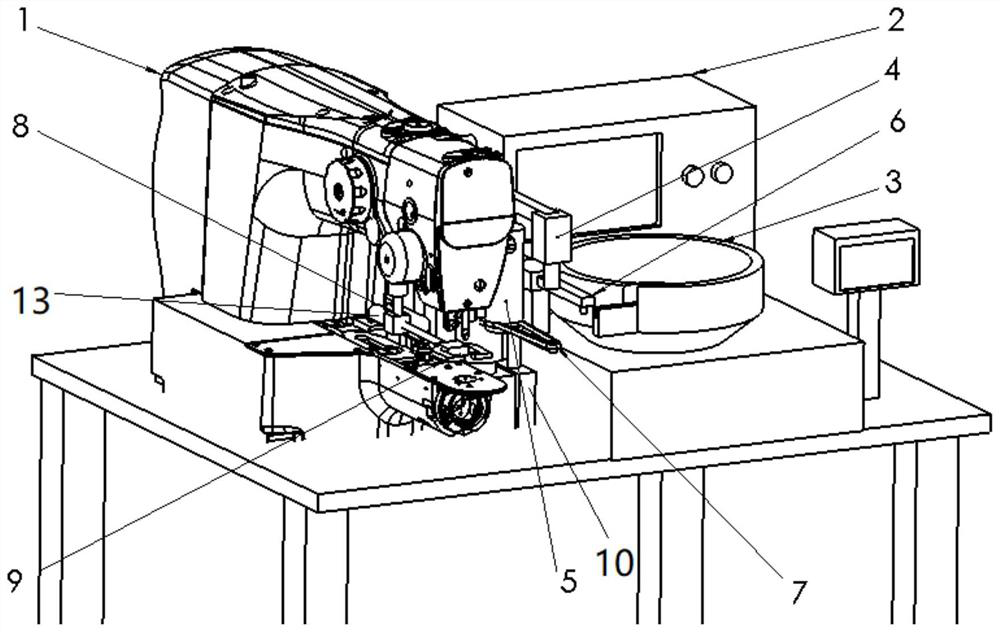 Button sewing machine with button automatic adjustment function