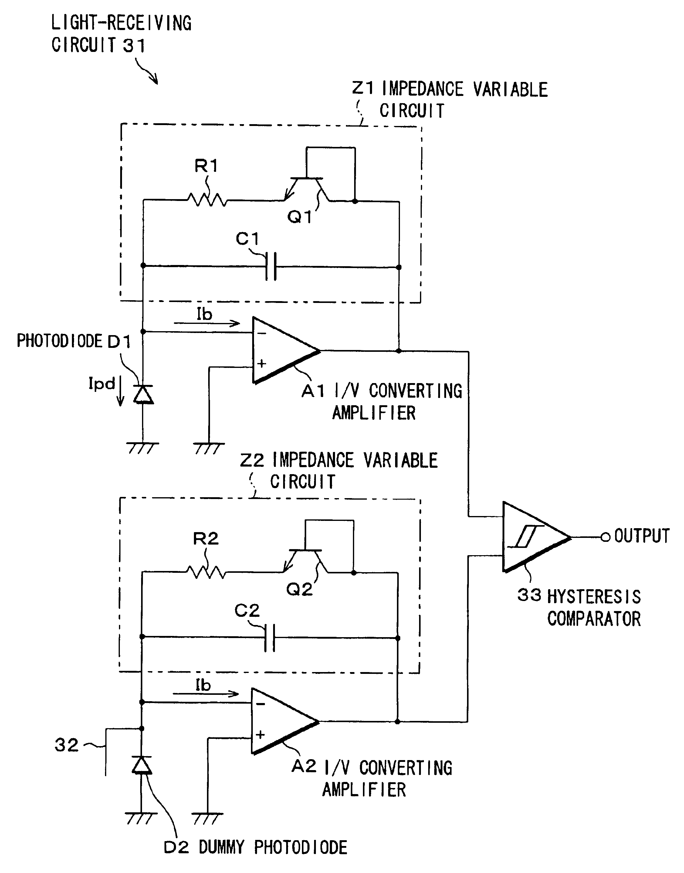 Optical coupling device and light-receiving circuit of same