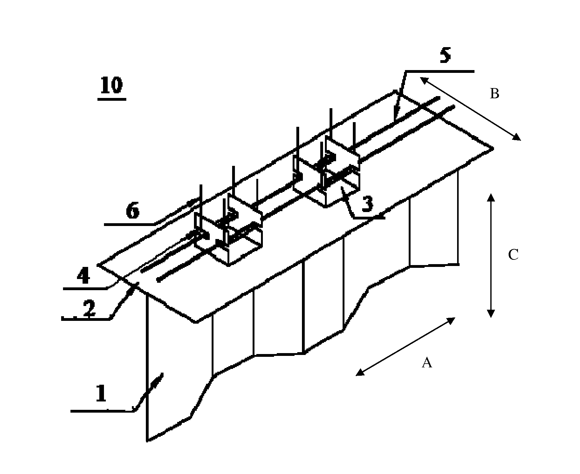 Shear connector for corrugated sheet steel and concrete