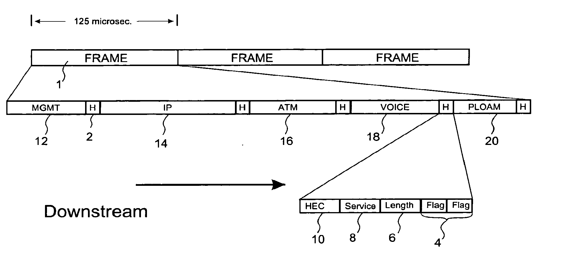 Protocol for native service transport over point-to-multipoint passive optical networks