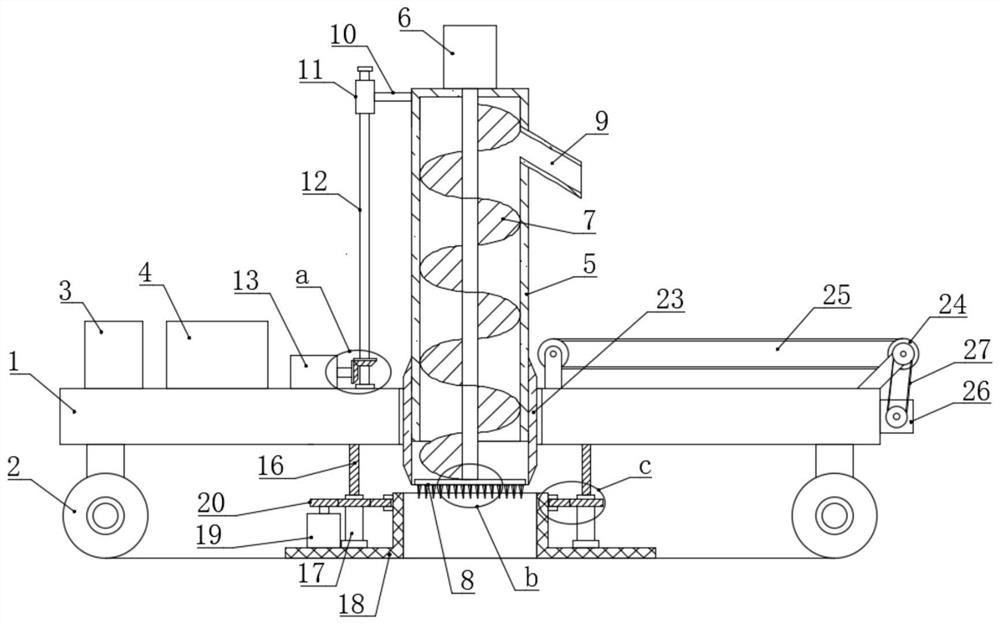 10KV power transmission line foundation excavation device