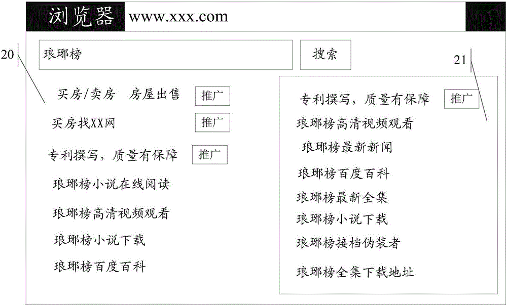 Search result control method and electronic equipment