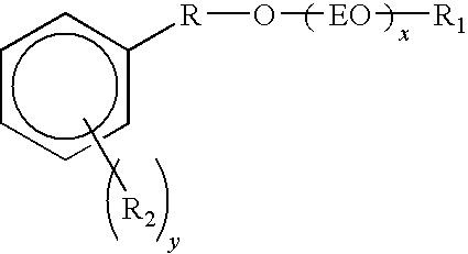 Cleaning compositions for hard to remove organic material