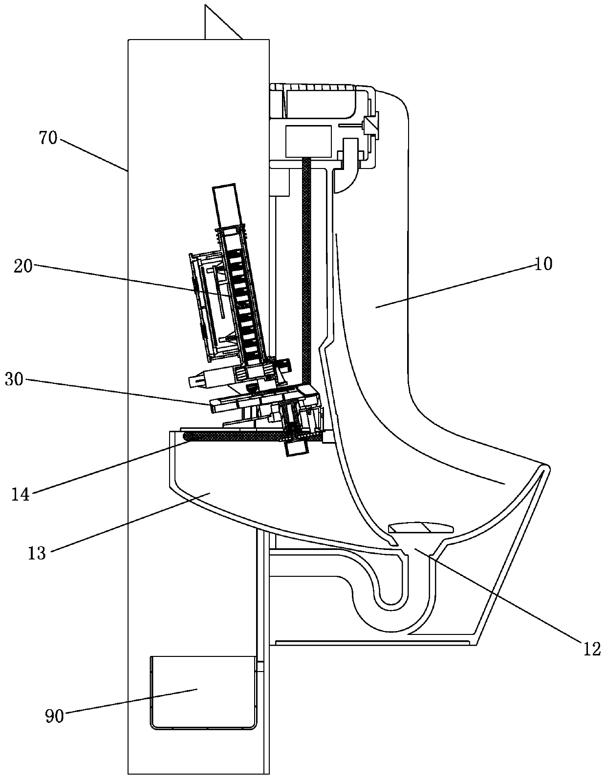 Urine testing device and urine testing method thereof