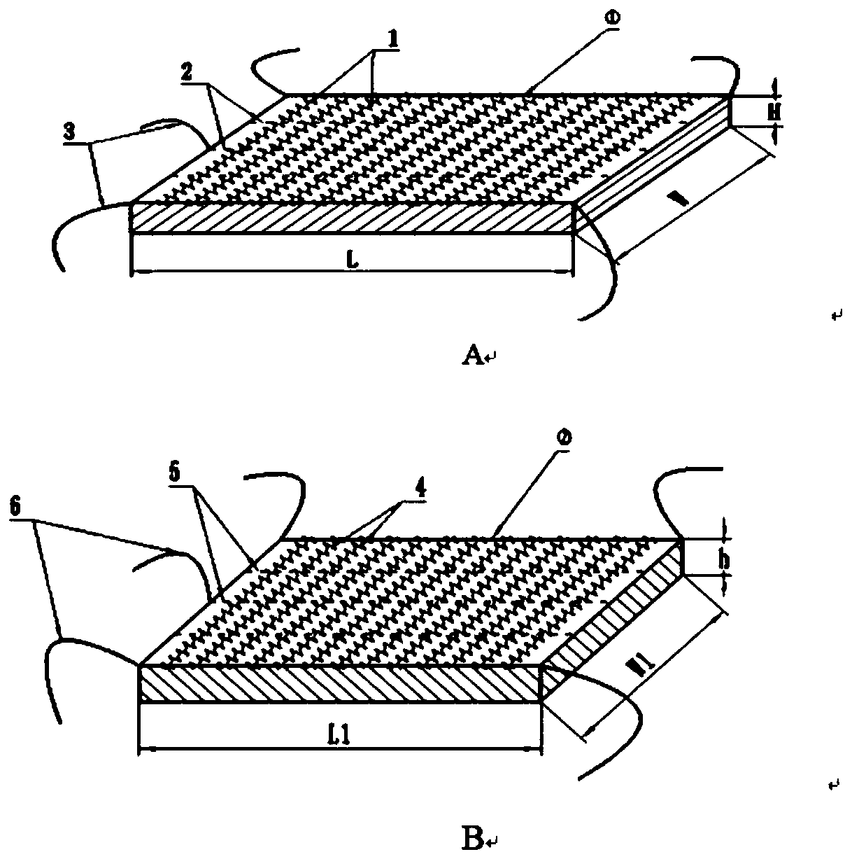 Cattle pen feces absorbing-type straw mattress and application of straw mattress