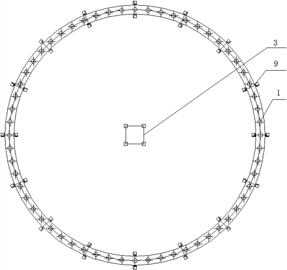 Annular bolt installation method for metallurgical industry furnace body