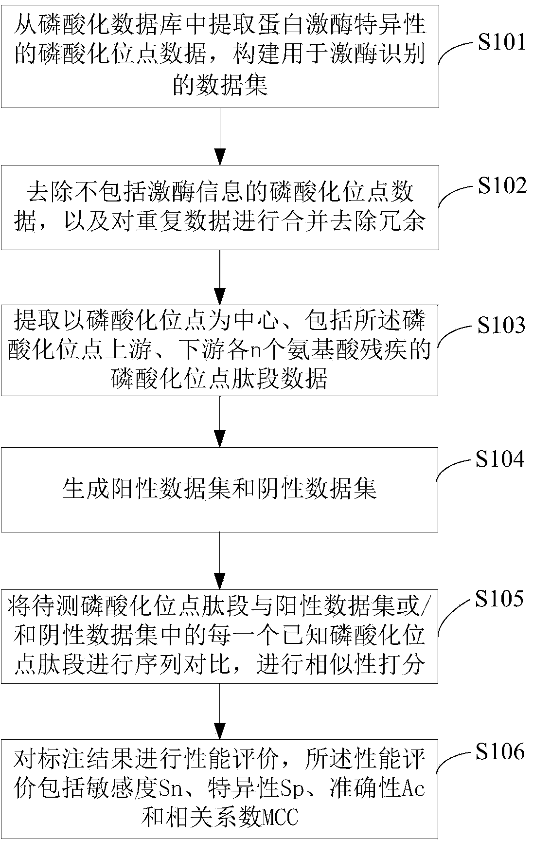 Protein kinase specificity prediction method and device based on nearest neighbor algorithm