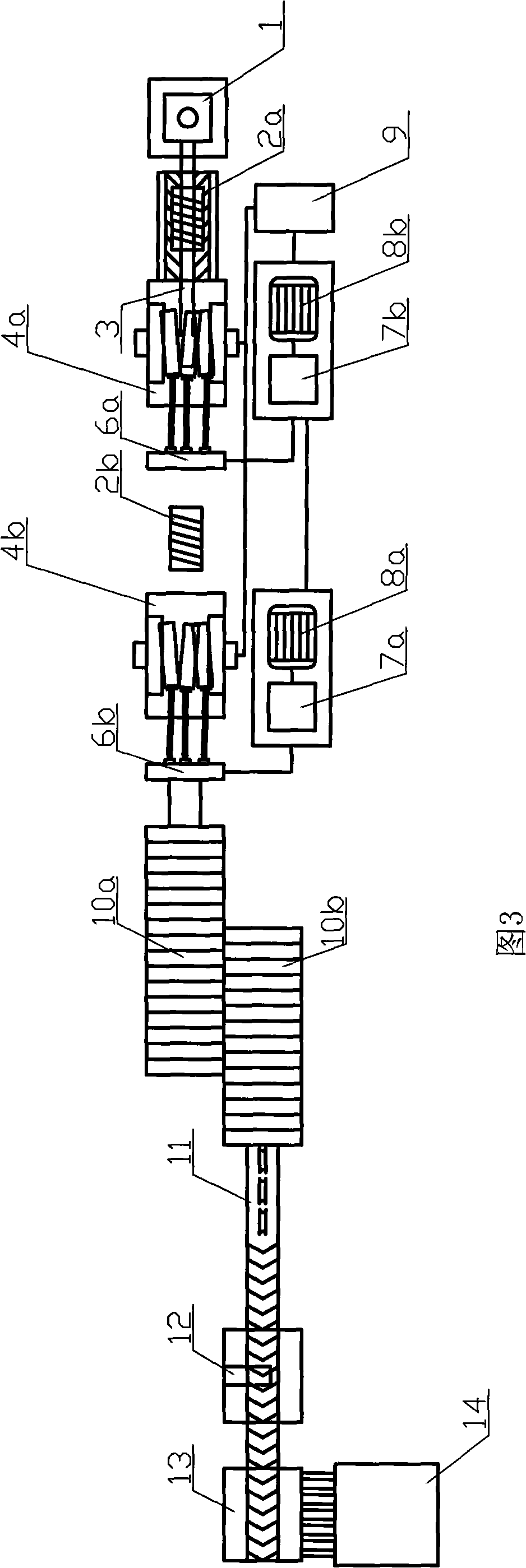 Two-stand angularly hot rolling minor diameter seamless steel tube rolling technique and equipment thereof