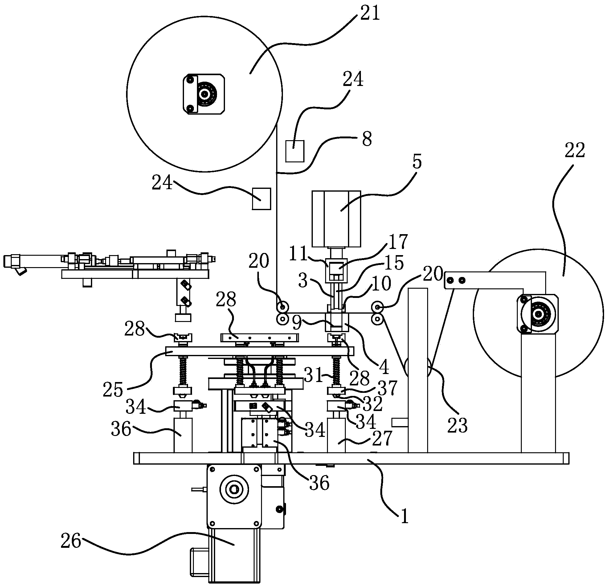 Punching device for medical precision filtering membrane