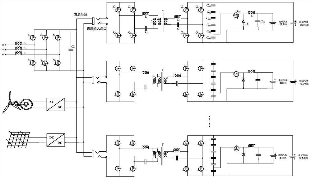 Direct-current input type electric automobile charging system