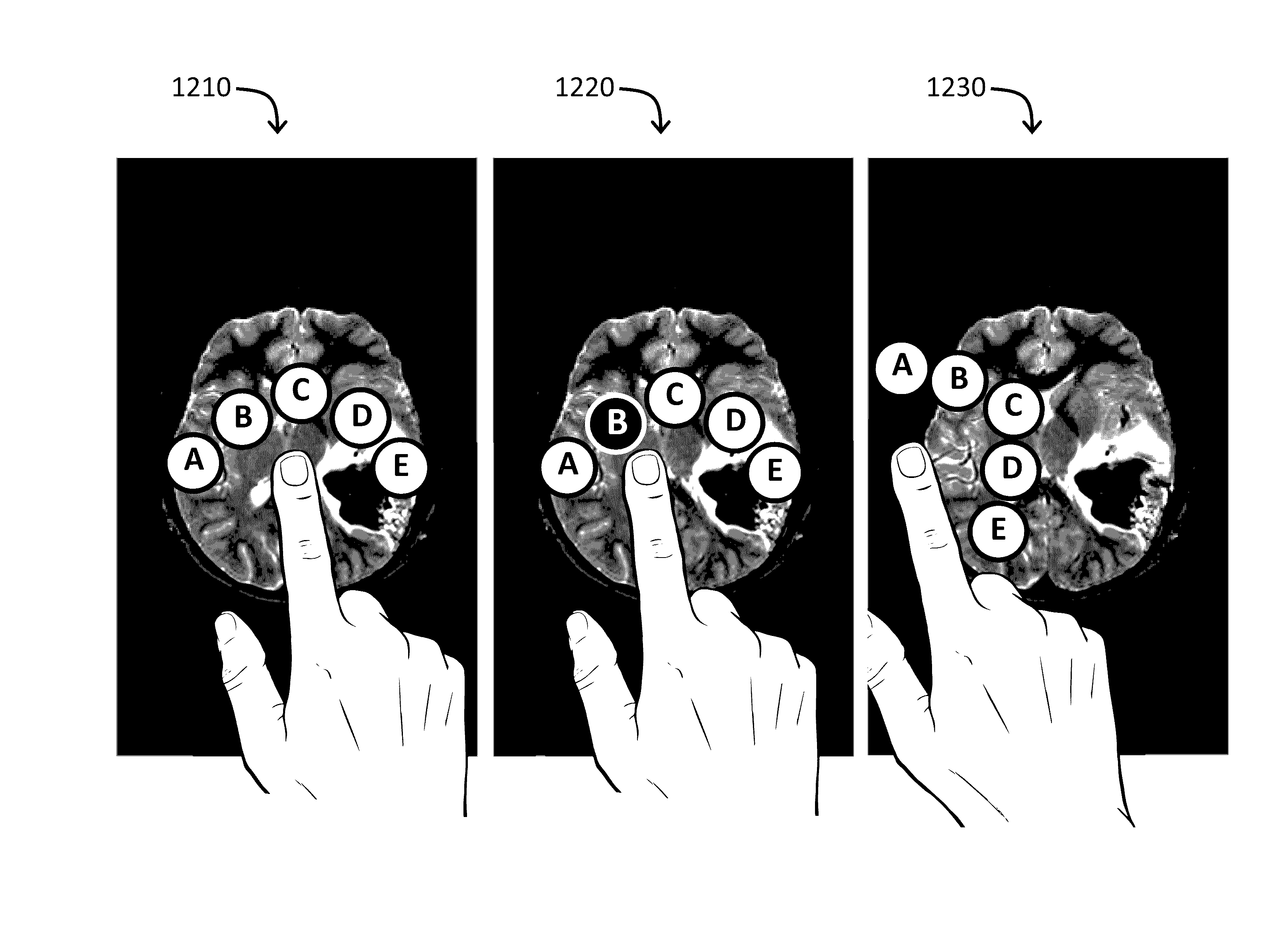 Pressure sensitive manipulation of medical image data