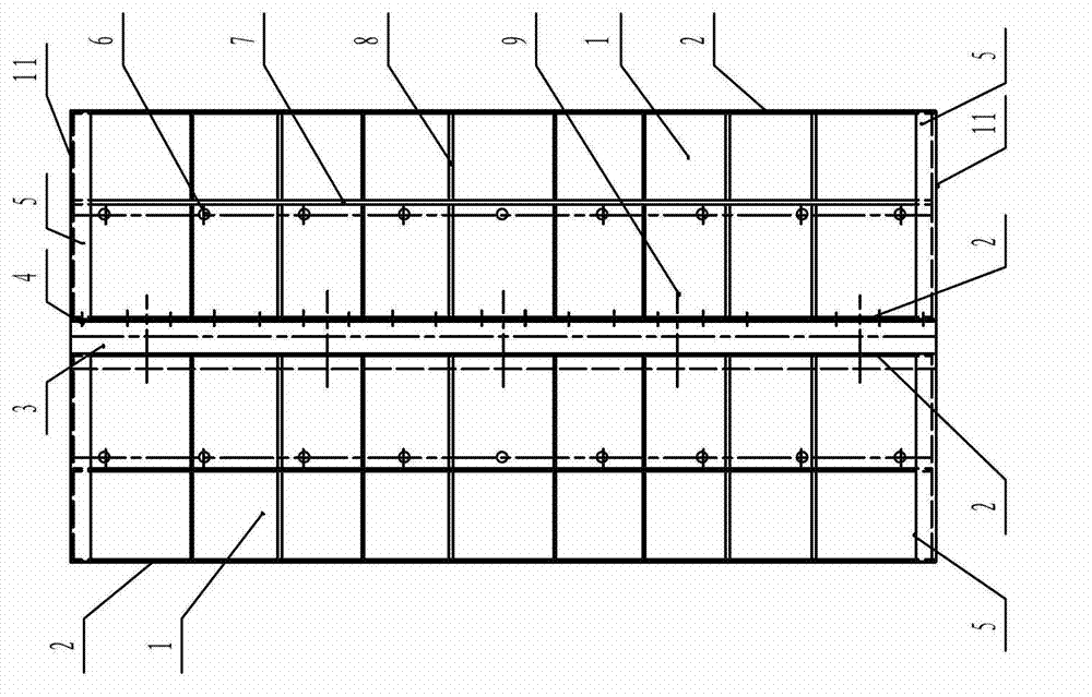 Bare concrete adjustable combined type inner-outer wall steel die