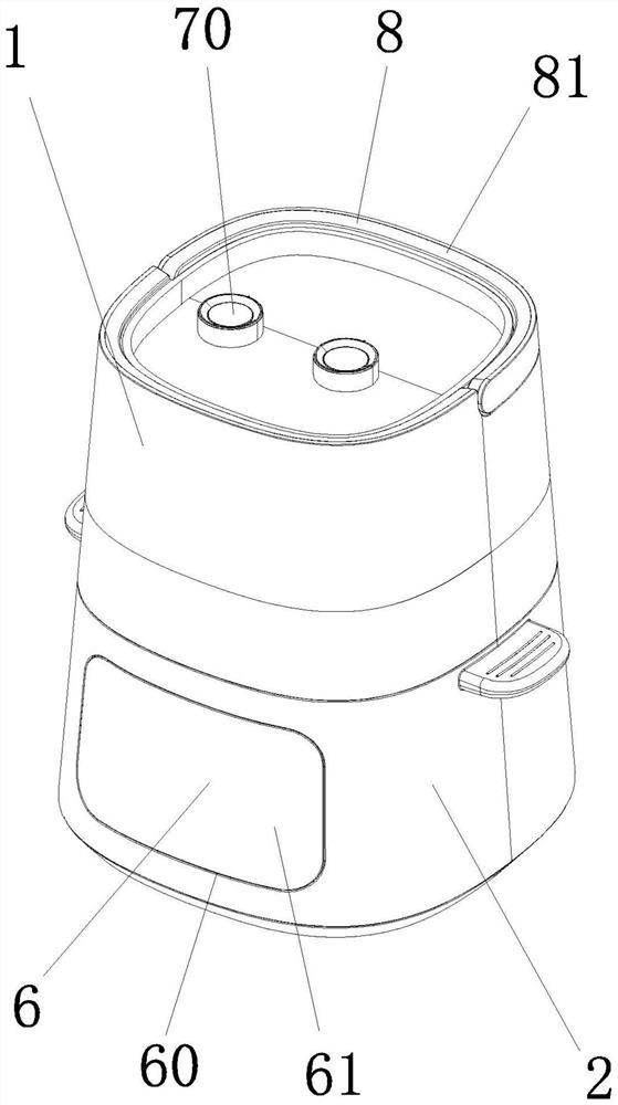 Split type visual air fryer