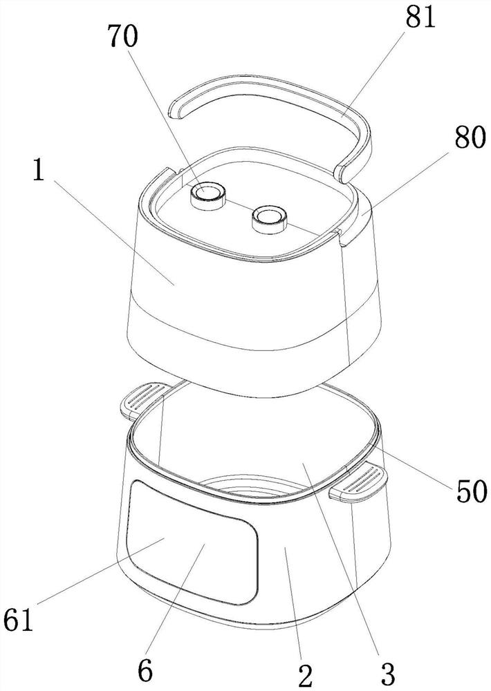 Split type visual air fryer