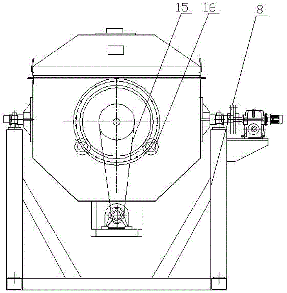 Rotary battery material heating kettle