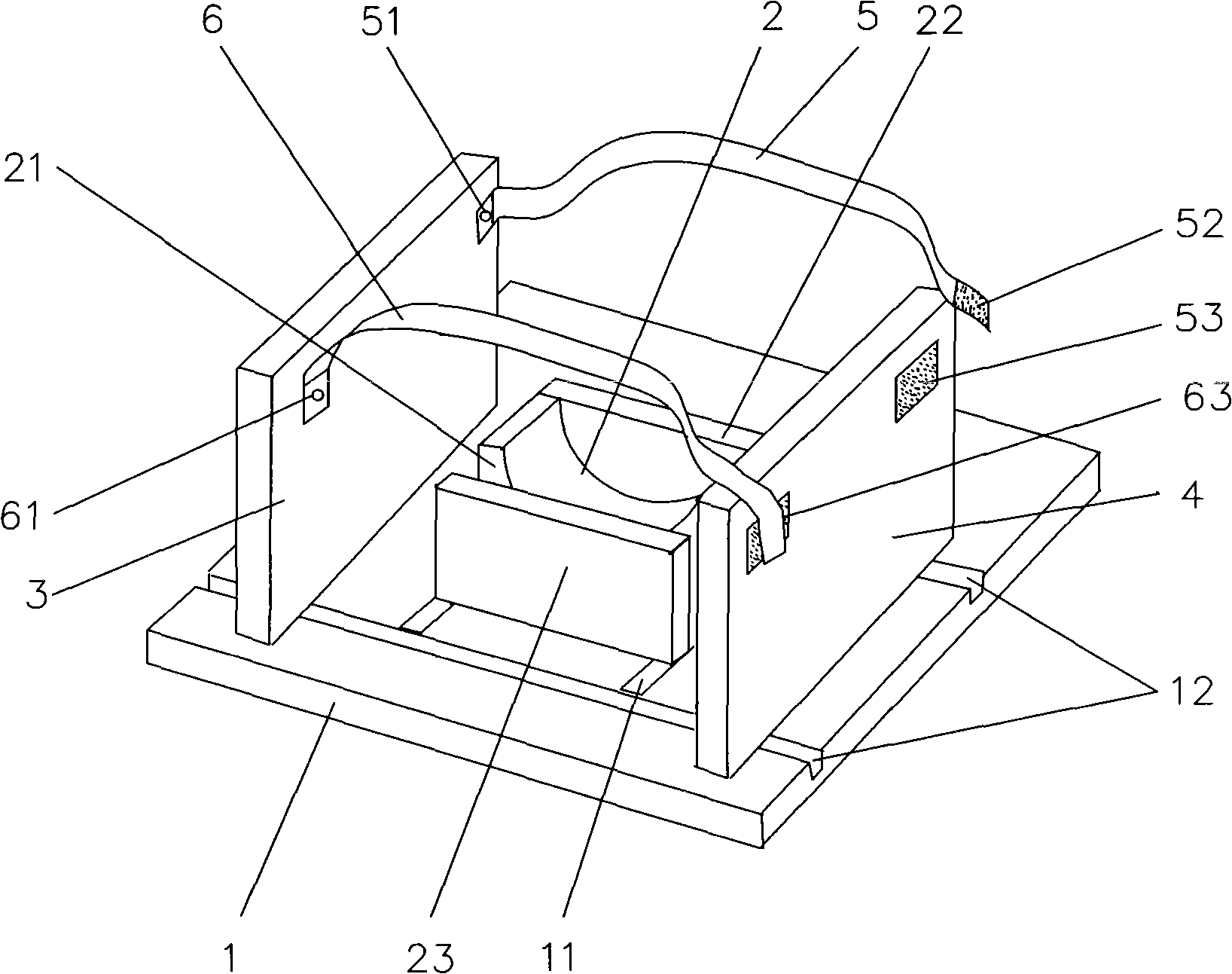 Skull coronal CT (computed tomography) scanning fixator