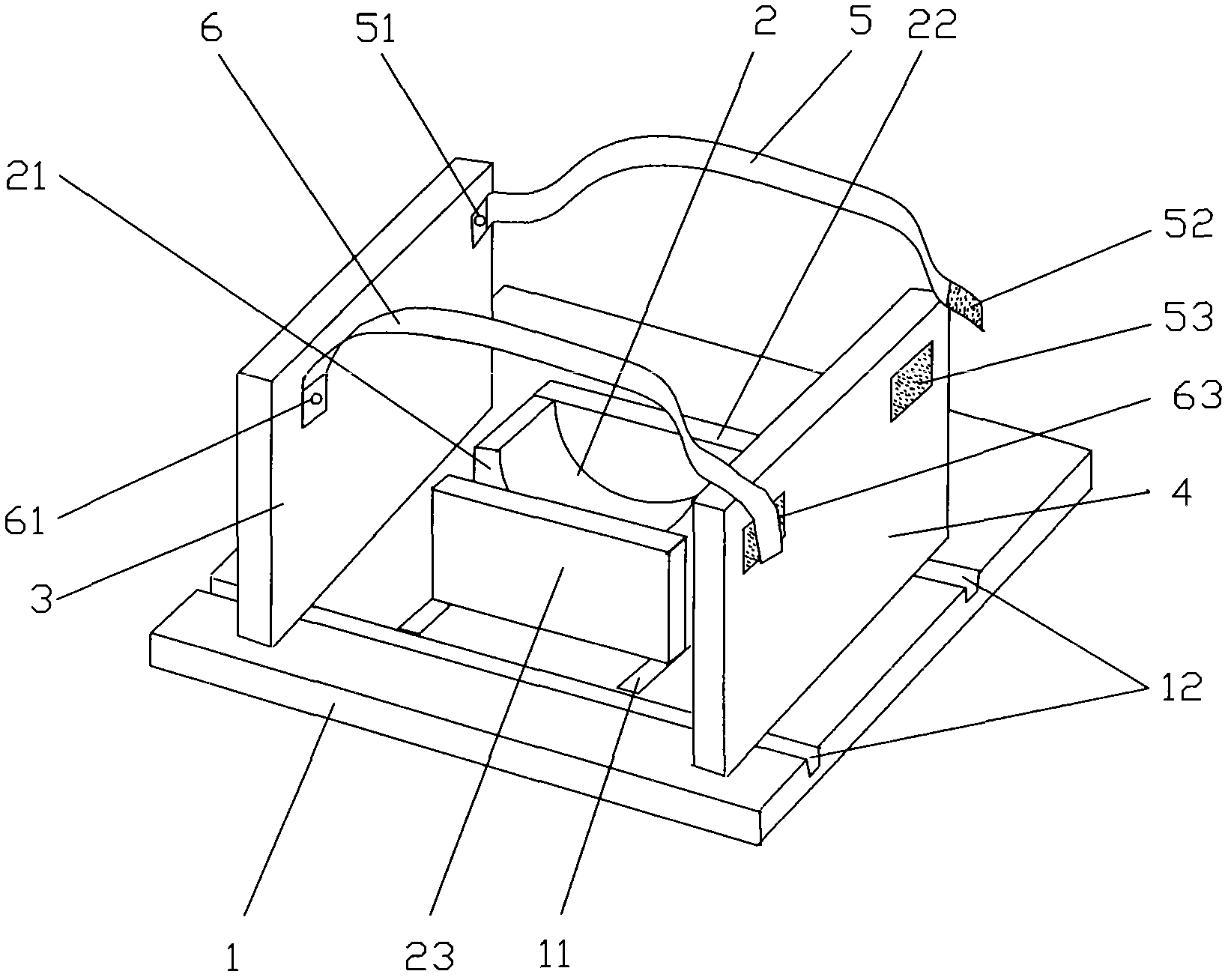 Skull coronal CT (computed tomography) scanning fixator