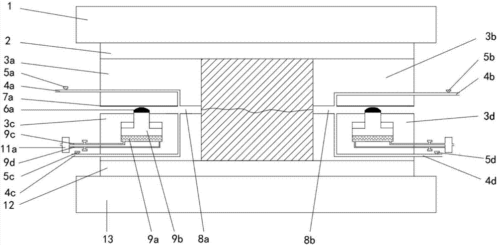 Servo controlled rock fracture shear seepage test sealing device