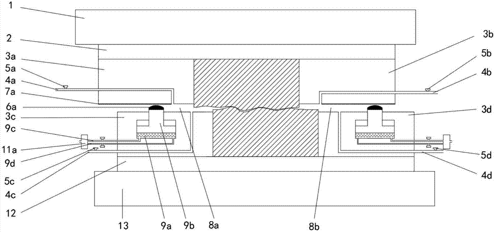 Servo controlled rock fracture shear seepage test sealing device