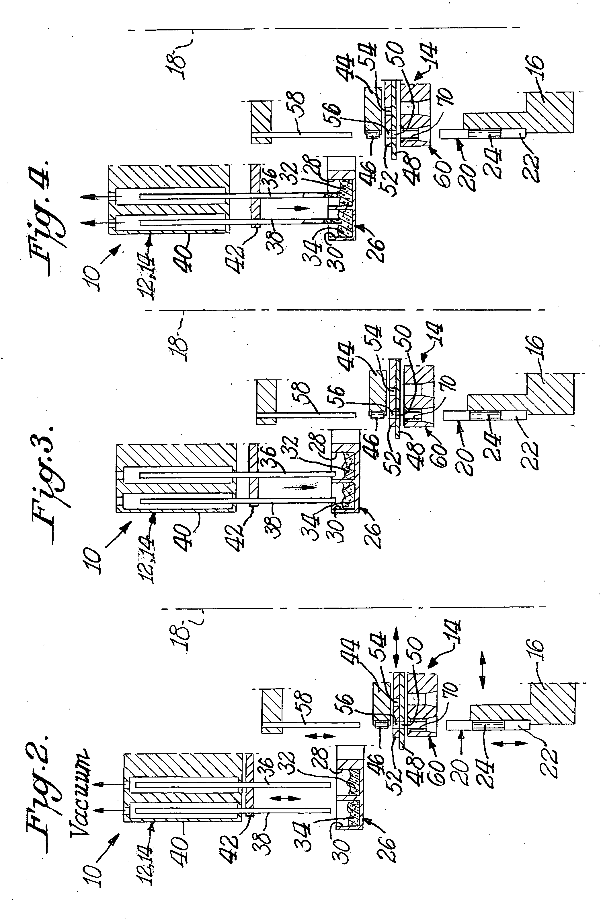 Vertical filter filling machine and process