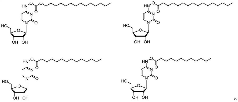 N4-hydroxycytidine lipid prodrug as well as preparation method and application thereof