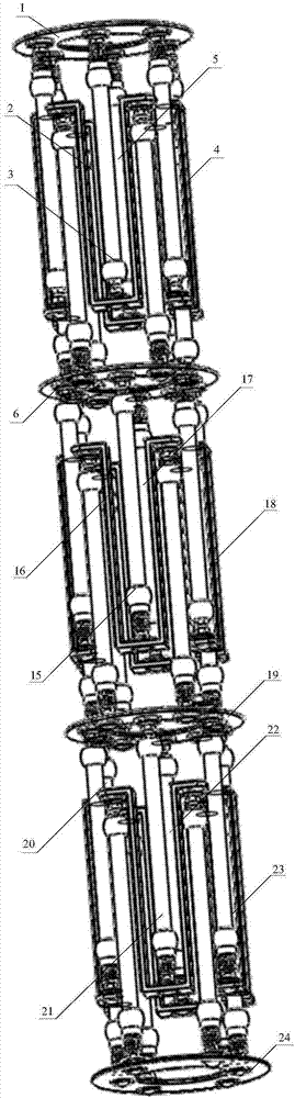 Multi-cylinder snake-like robot system based on pneumatic muscles