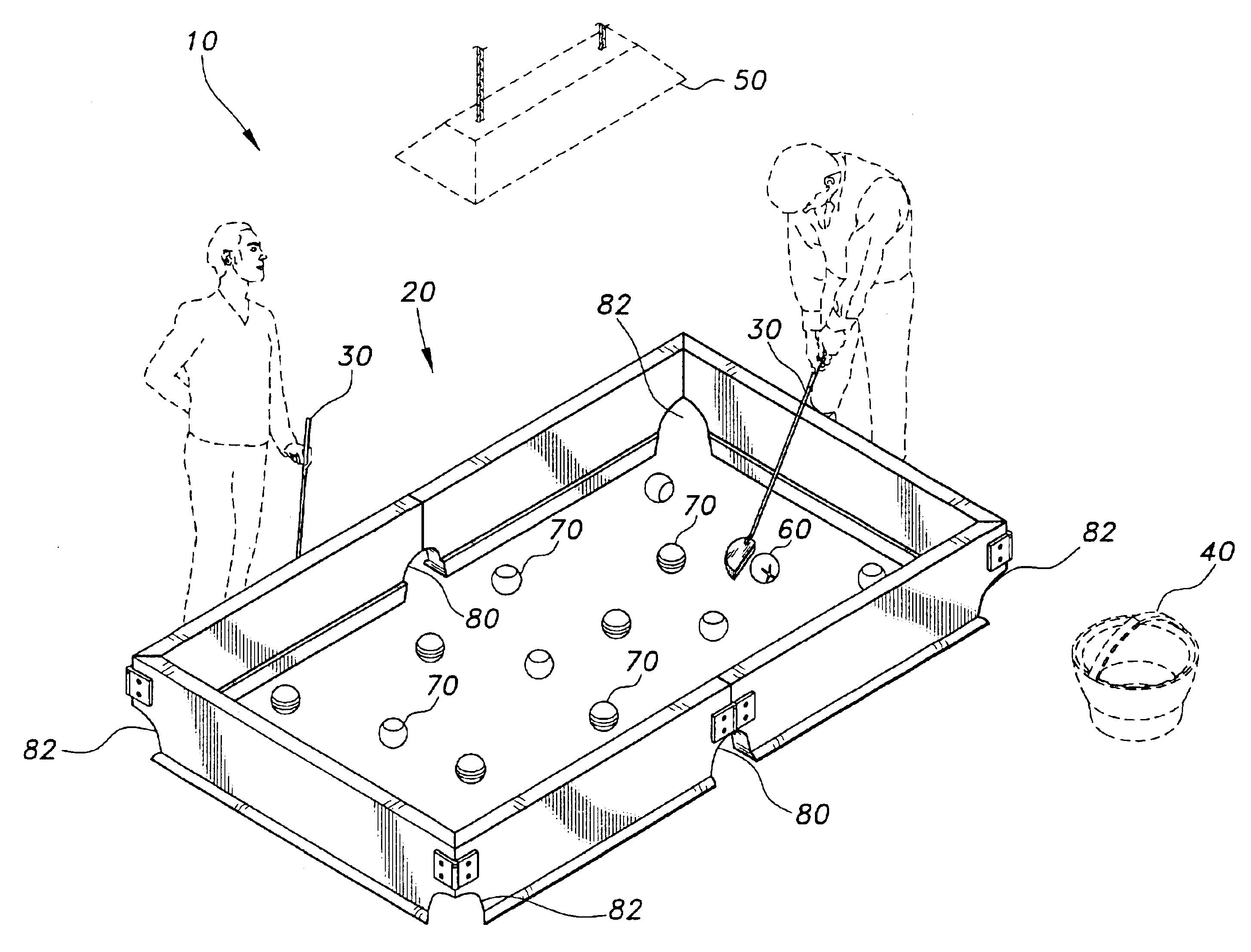 Putting pool game