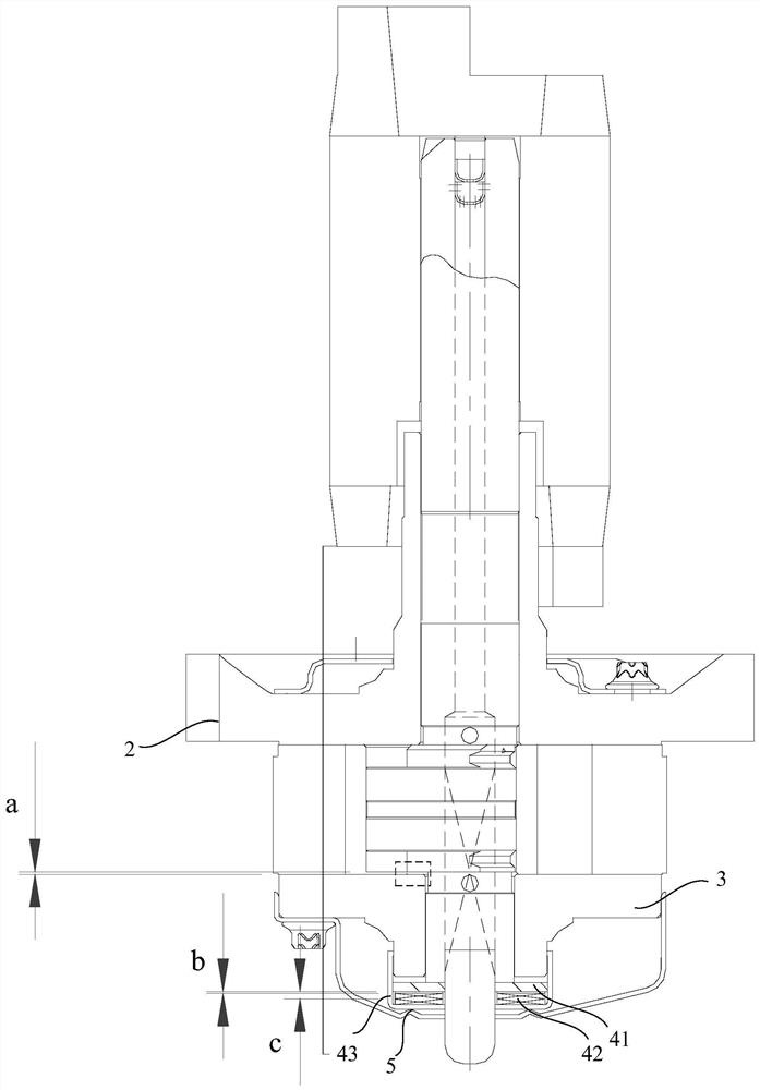 Thrust structure of compressor and rotor type compressor