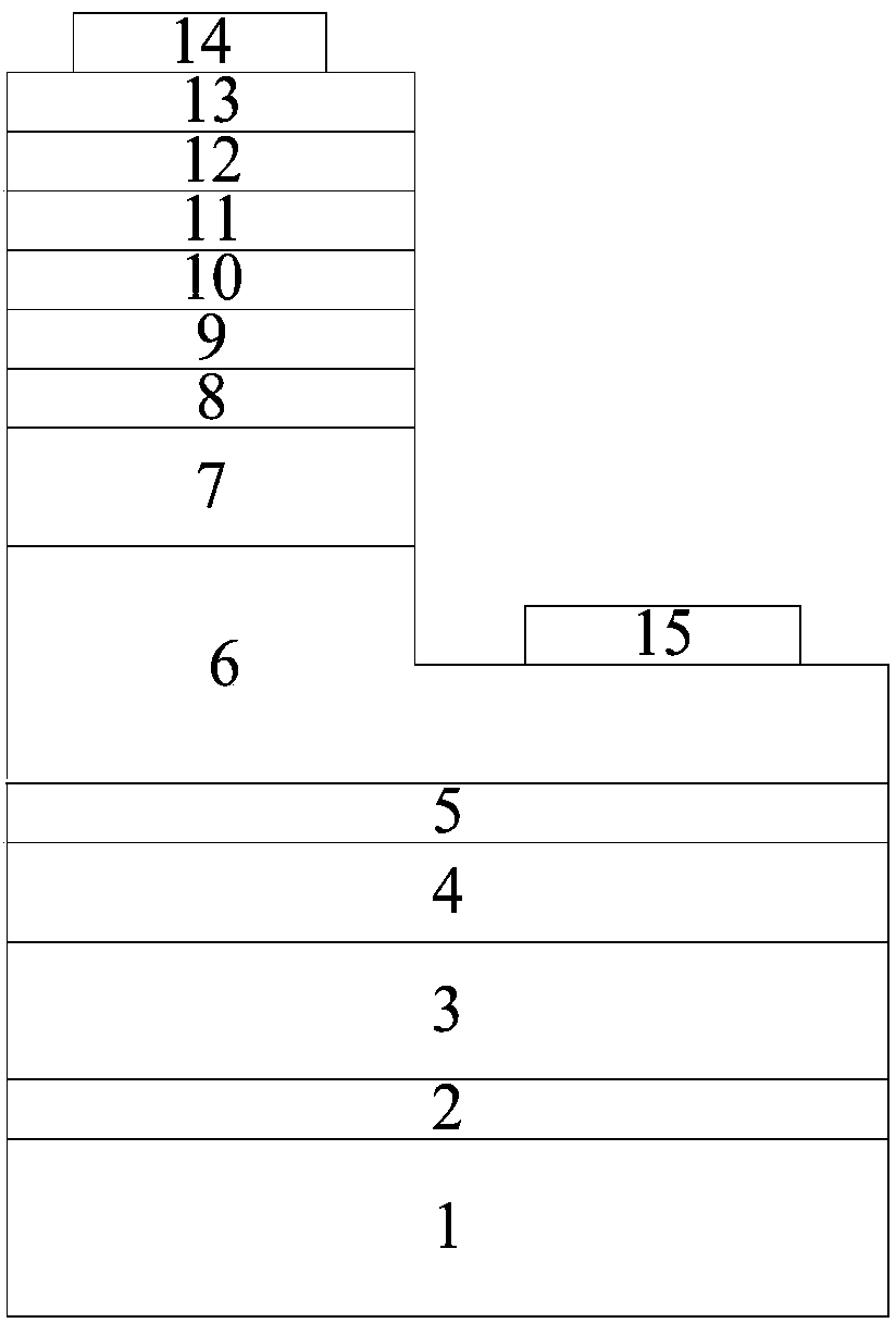 Epitaxial wafer, growing method and LED structure of Mg-doped electronic barrier layer