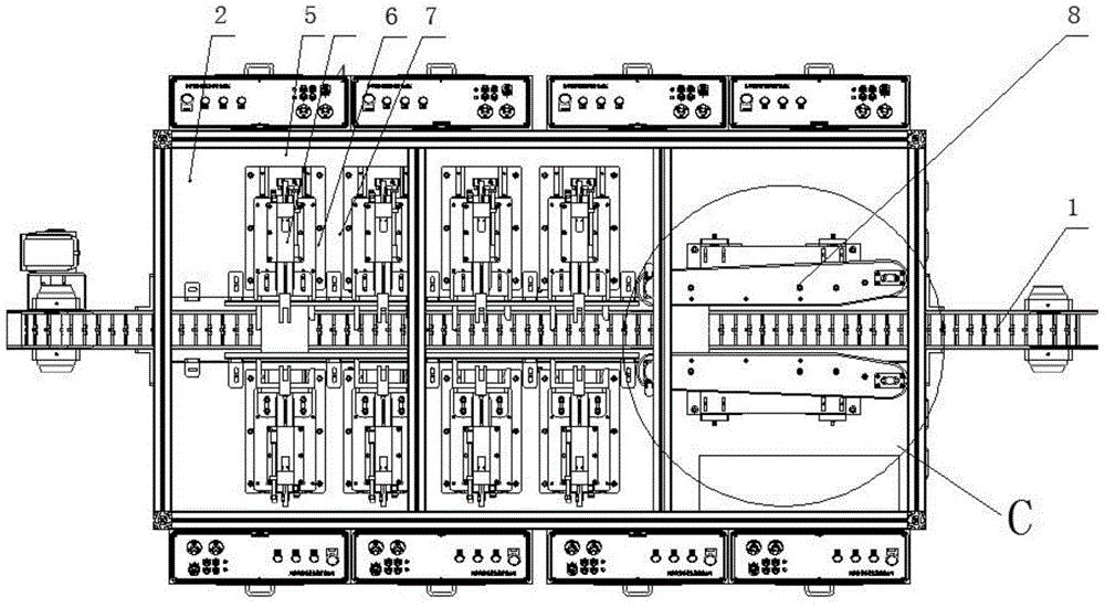 Automatic nailing system for anti-fake rivet of baijiu gift box and working method for automatic nailing system