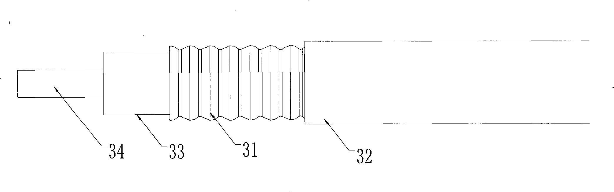 Coaxial electric cable connector for sylphon bellowss