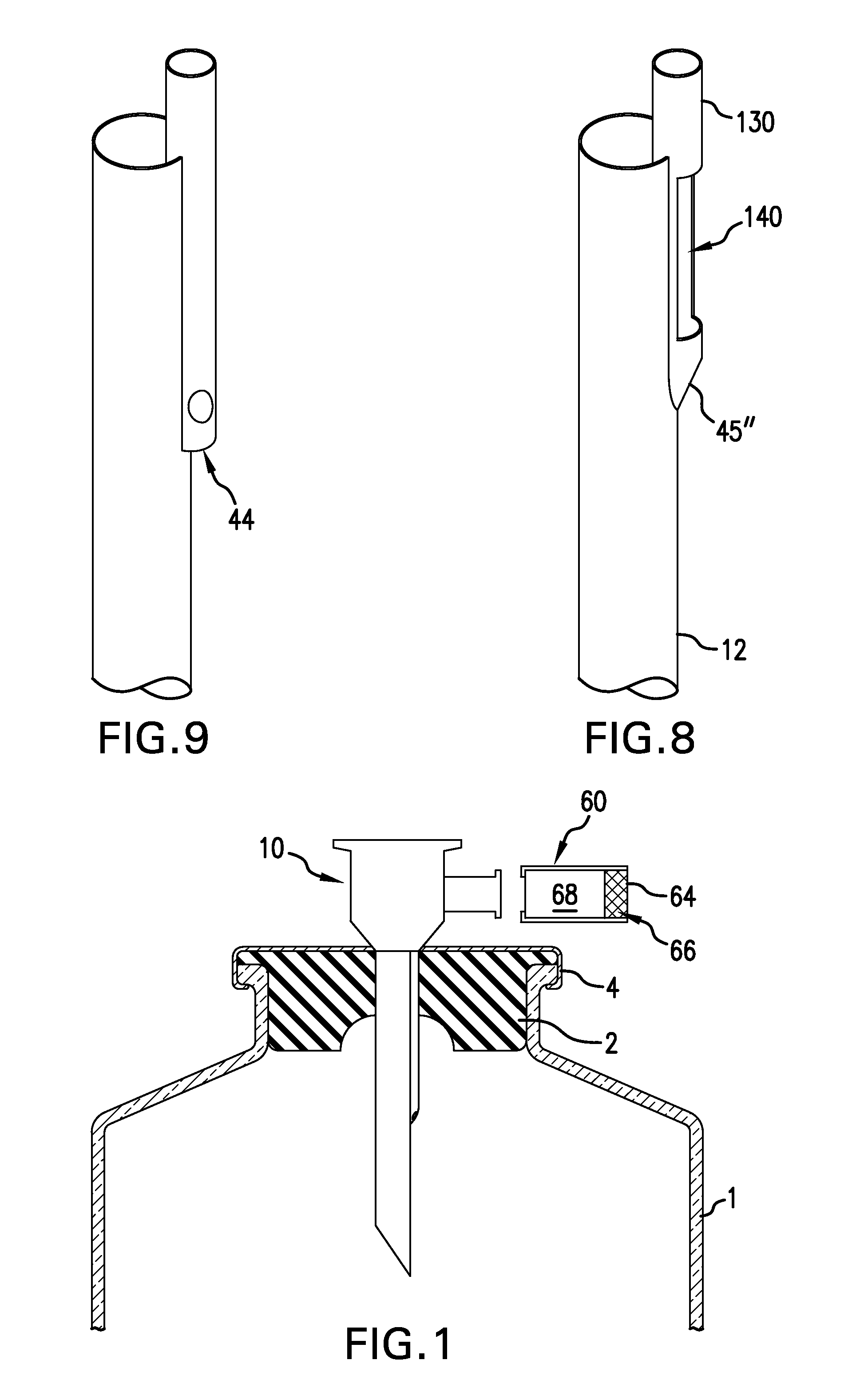 Dual-lumen needle with an elongate notch opening