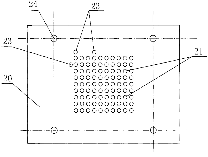 Multi-column regulation type pressing die and method for forming titanium alloy double-curvature plate by using same