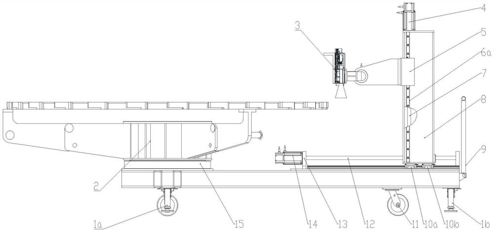 Automatic laser rust removal device for convex film pressing ring of underwater missile launching shaft